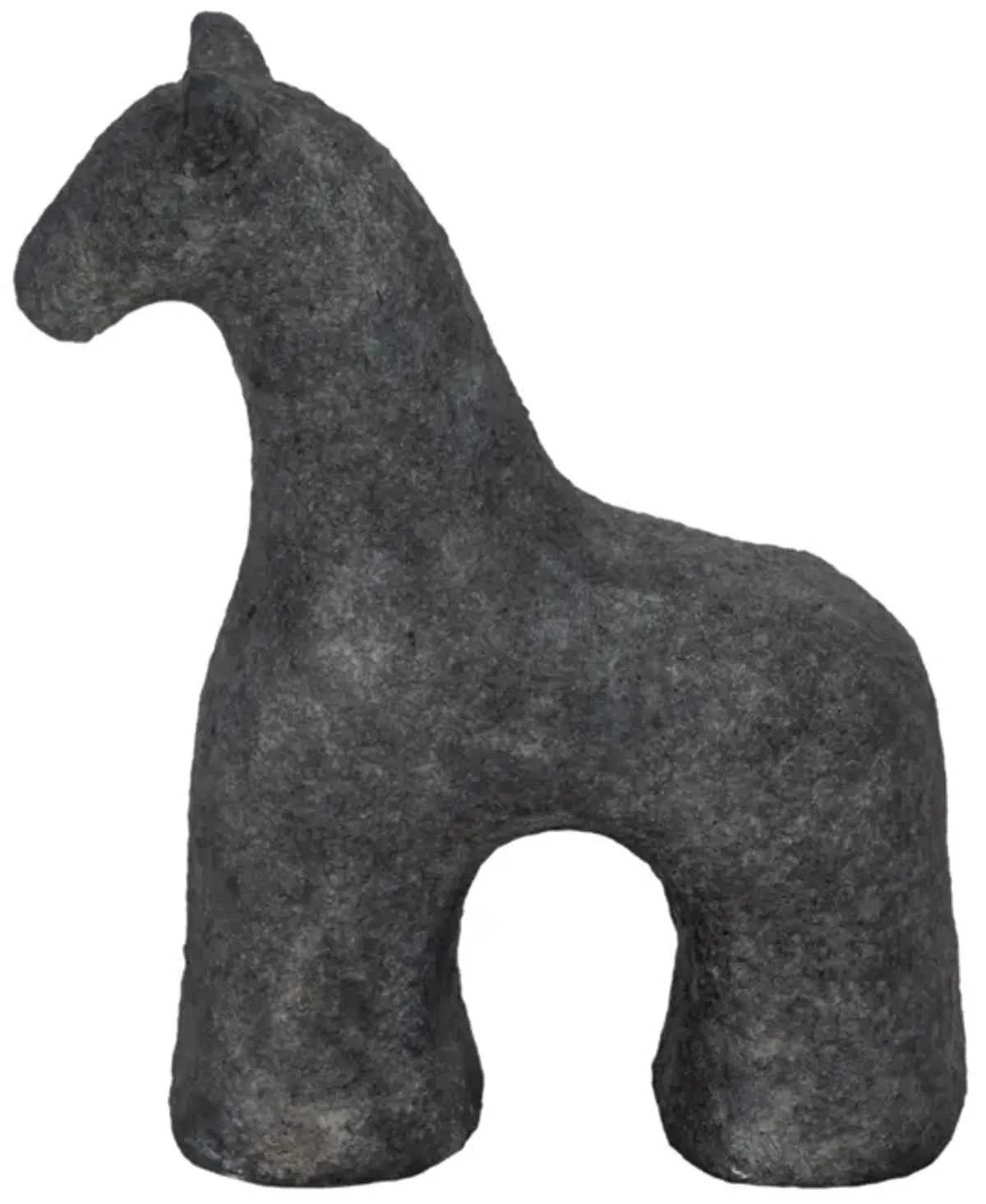 6" Textured Horse, Black