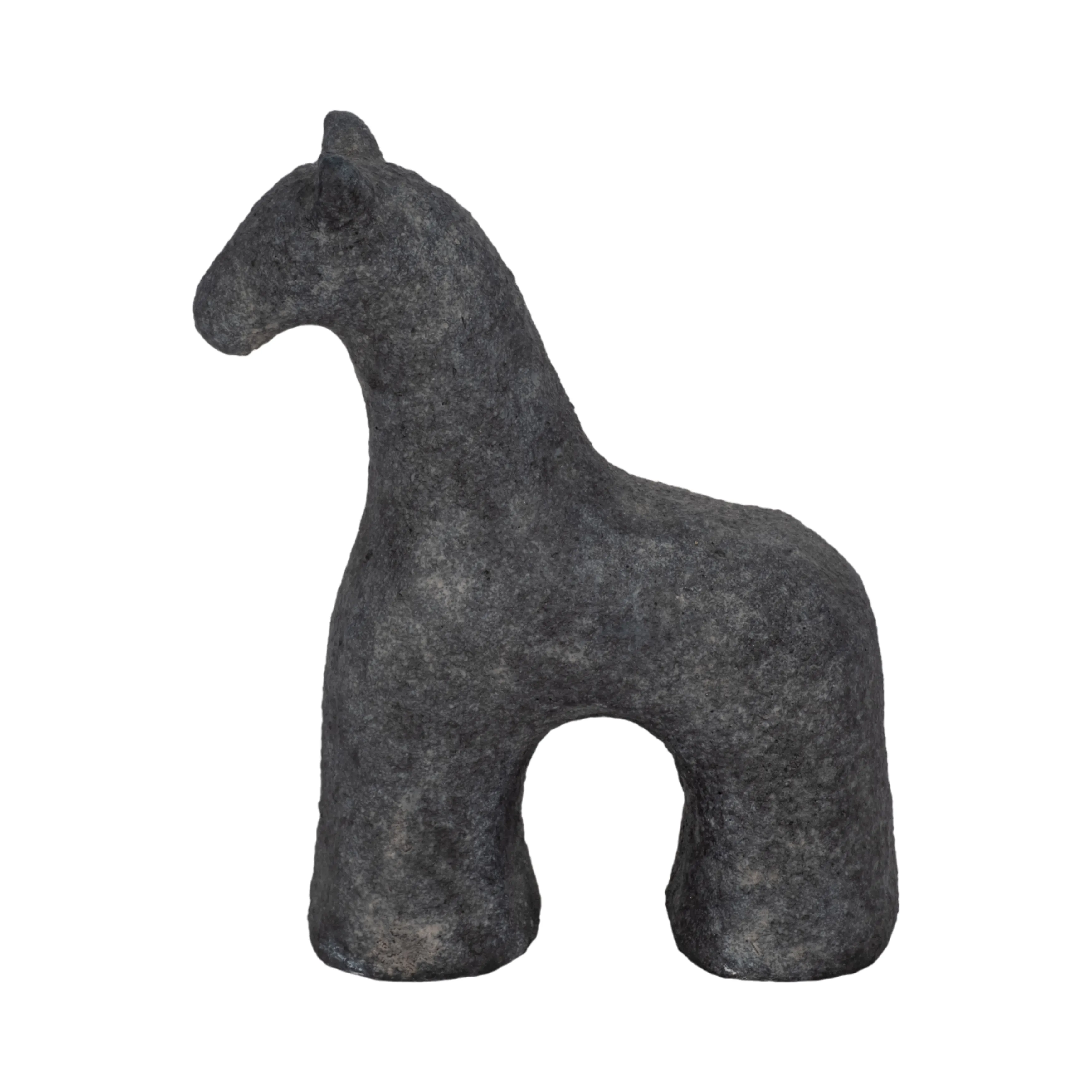 6" Textured Horse, Black