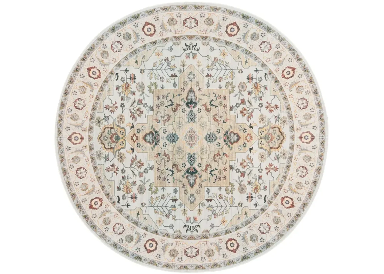 ARIZONA 126 LIGHT GREEN  6' x 6' Round Round Rug