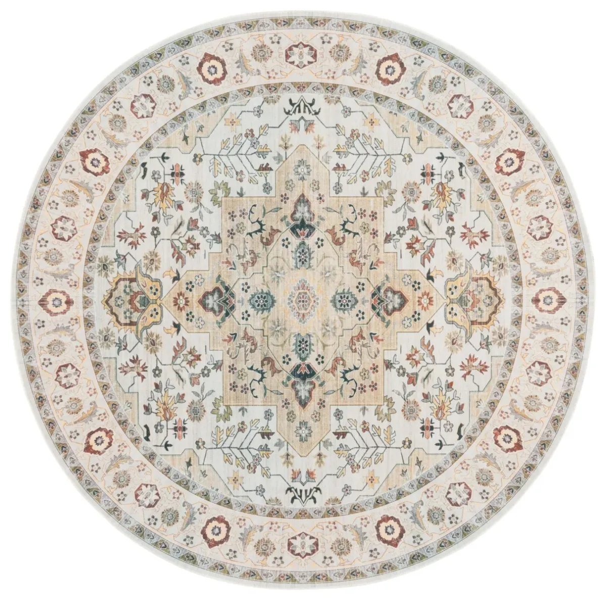 ARIZONA 126 LIGHT GREEN  6' x 6' Round Round Rug