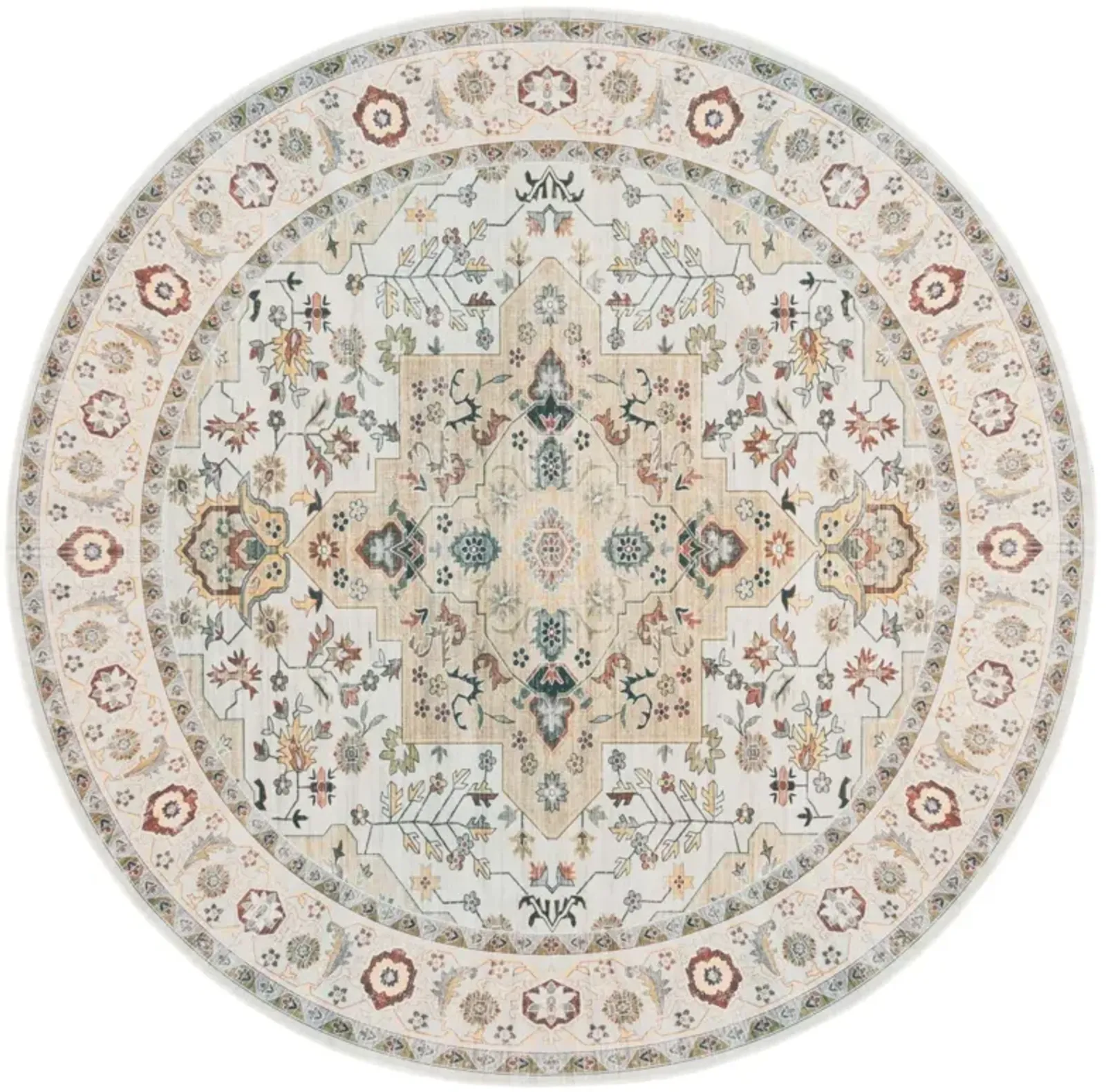 ARIZONA 126 LIGHT GREEN  6' x 6' Round Round Rug