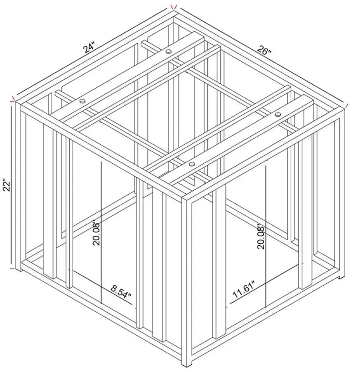 Adri Metal Frame End Table Matte Brass