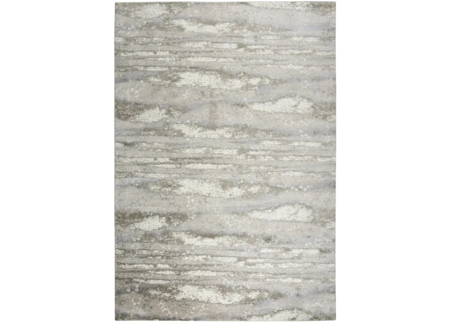 Encore Beige Abstract Polypropylene 5'2" x 7'3" Rectangle Rug