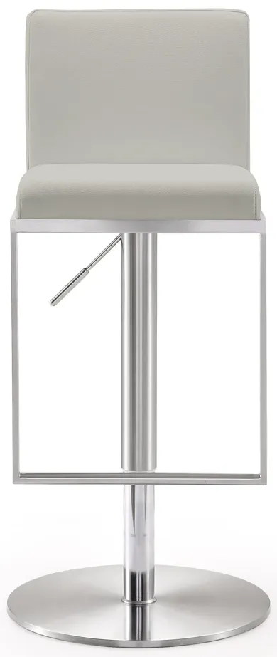 amalfi light grey stainless steel barstool