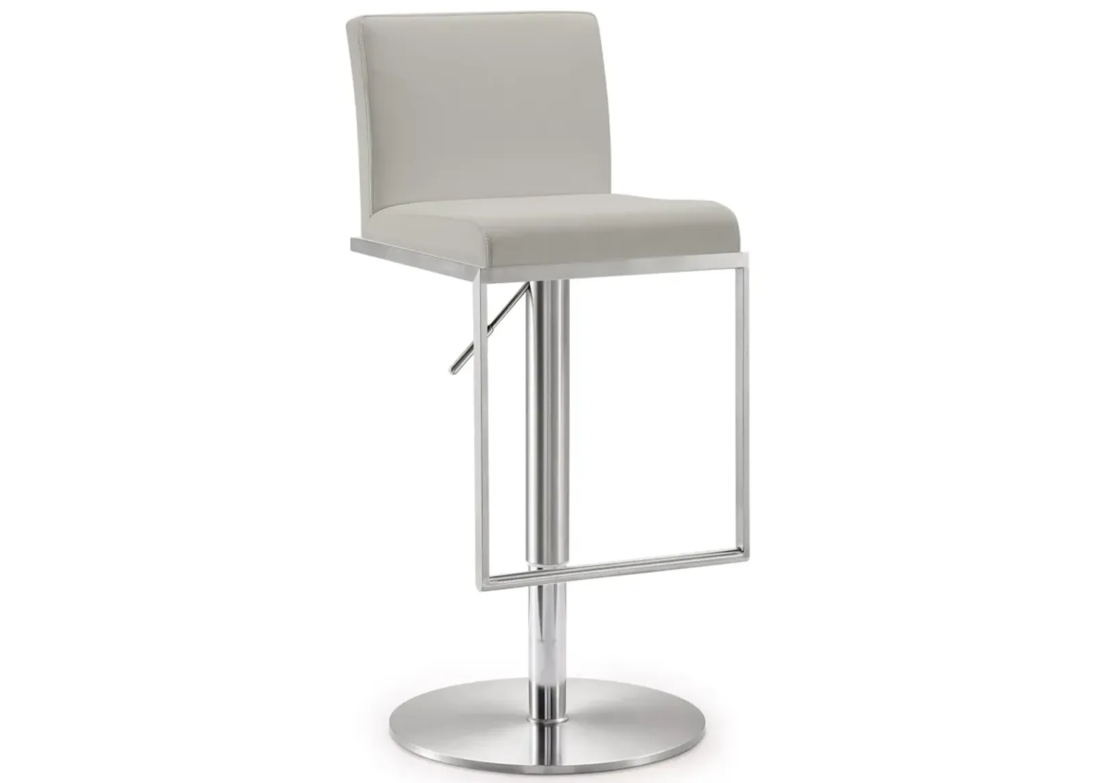 amalfi light grey stainless steel barstool