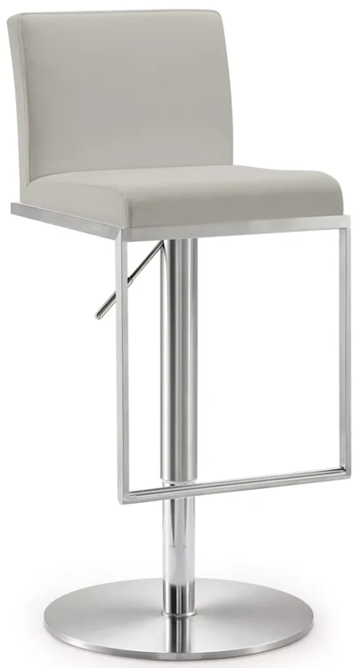 amalfi light grey stainless steel barstool