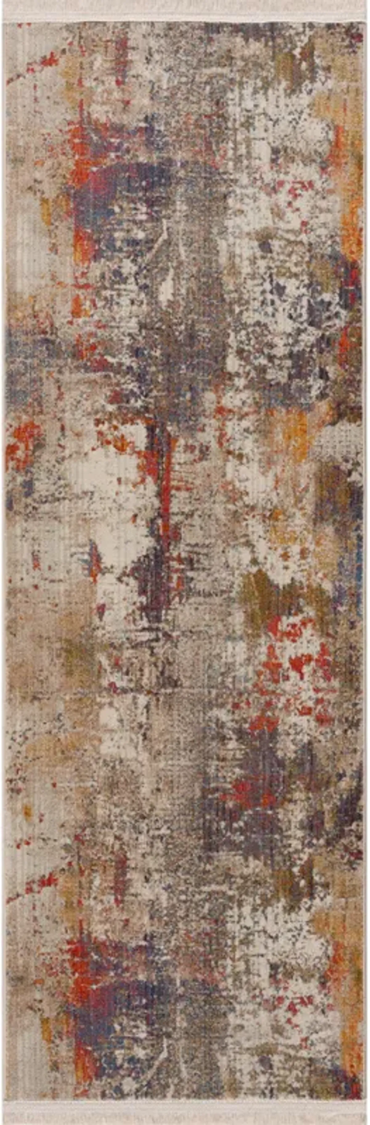 Hana Distressed Modern Abstract Area Rug 2' x 6'