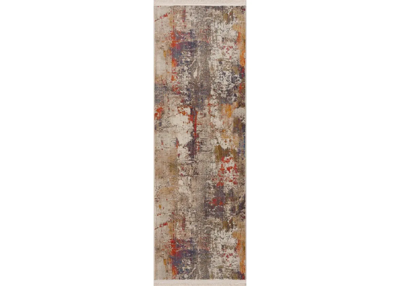 Hana Distressed Modern Abstract Area Rug 2' x 6'