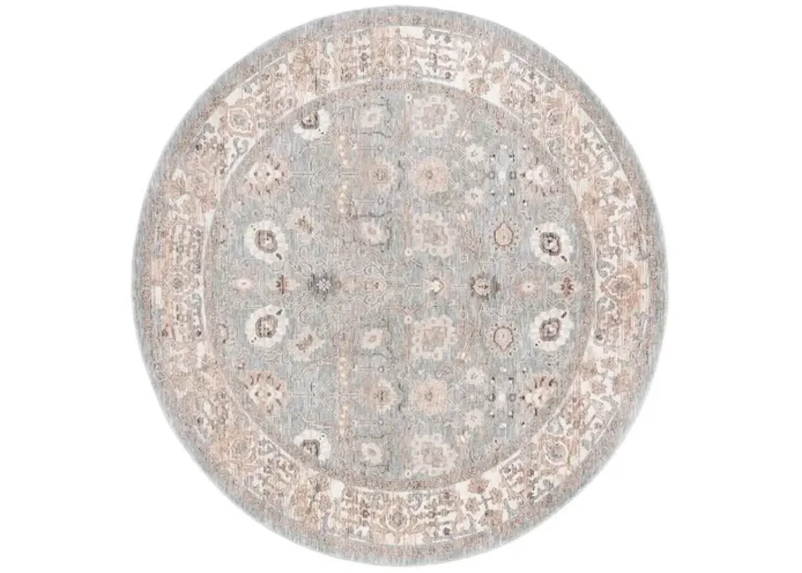 HARLOW 104 Grey  6'-3' X 6'-3' Round Round Rug