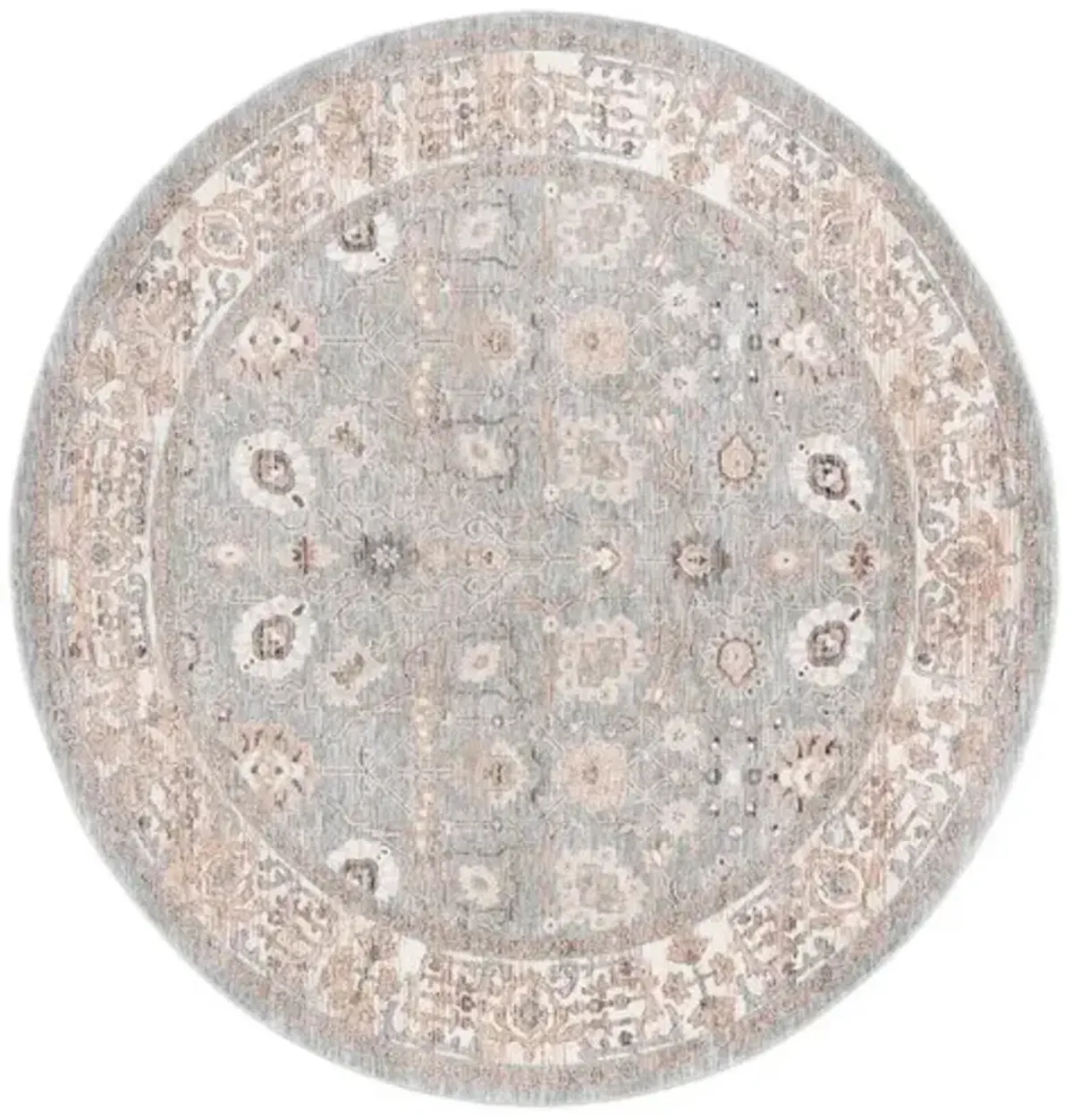 HARLOW 104 Grey  6'-3' X 6'-3' Round Round Rug