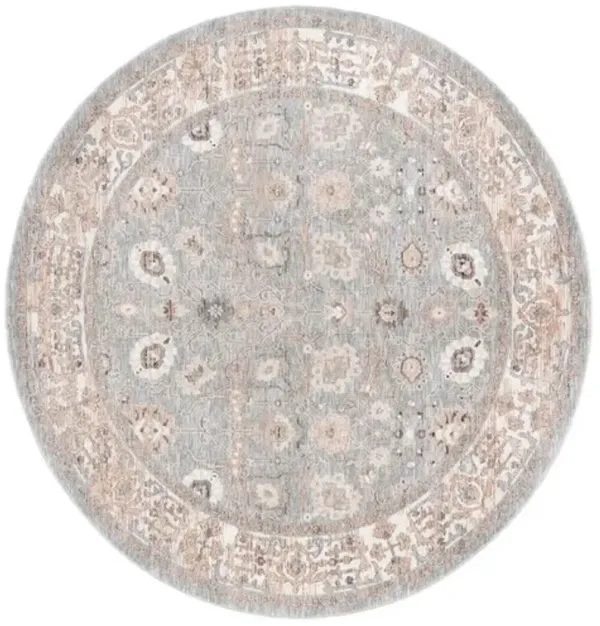 HARLOW 104 Grey  6'-3' X 6'-3' Round Round Rug