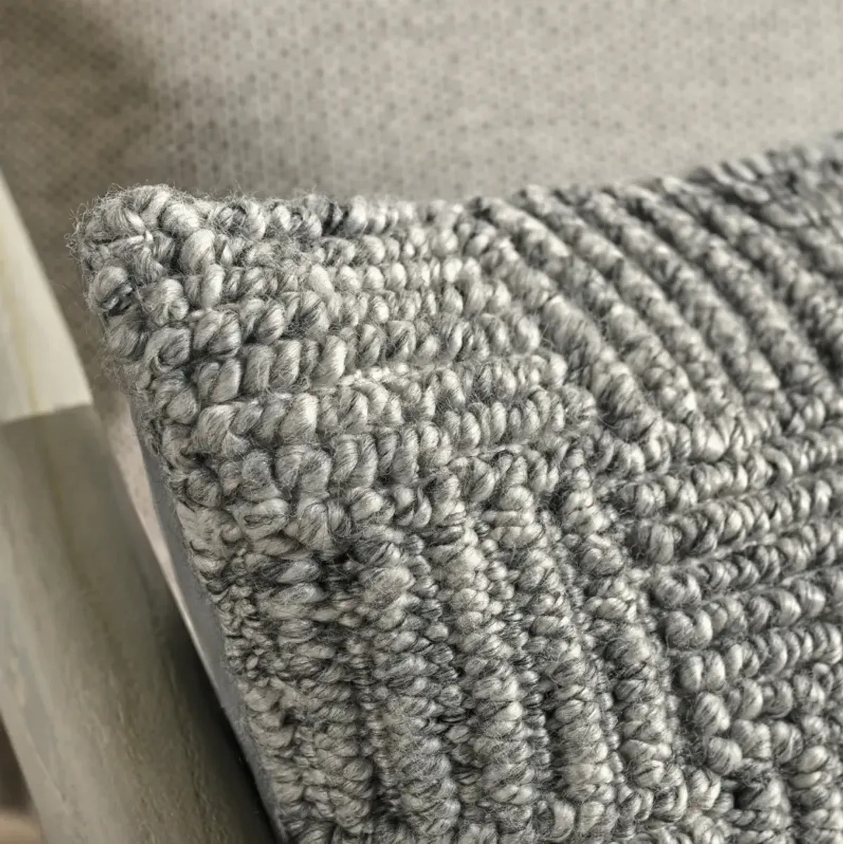 Shades 14"xx26" Recycled Fabric Fabric Throw Pillow, Gray