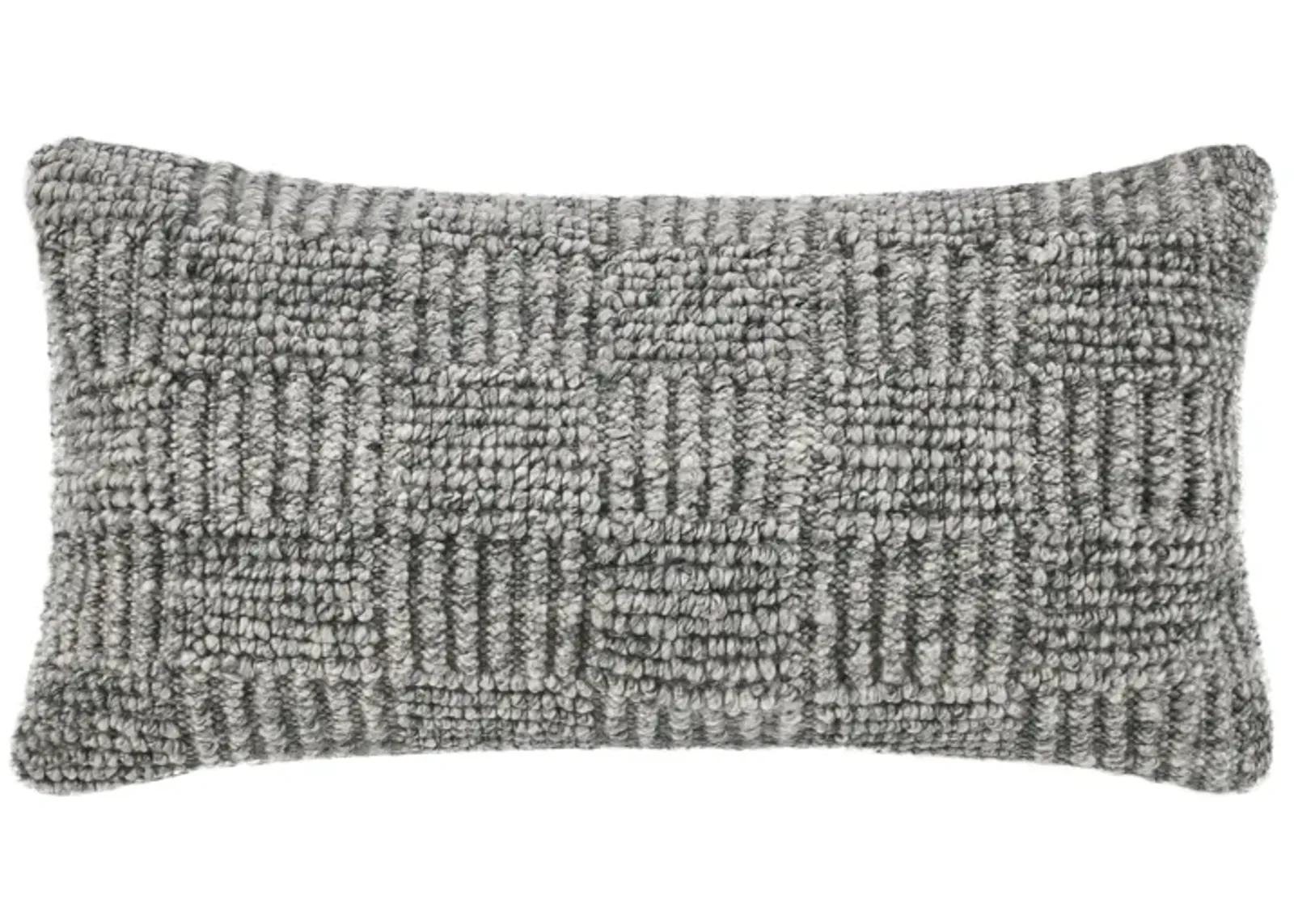 Shades 14"xx26" Recycled Fabric Fabric Throw Pillow, Gray