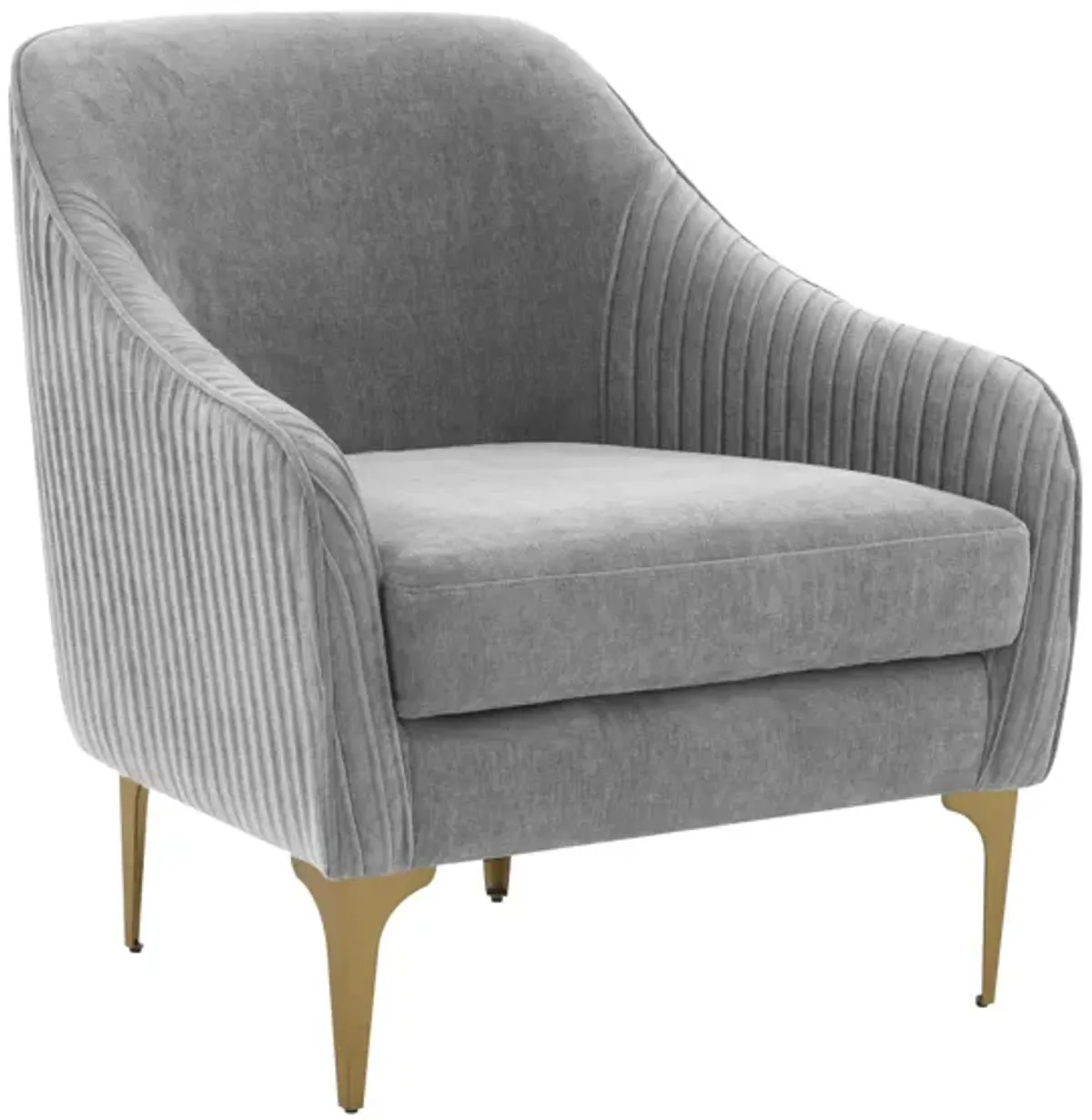 Serena Gray Velvet Accent Chair