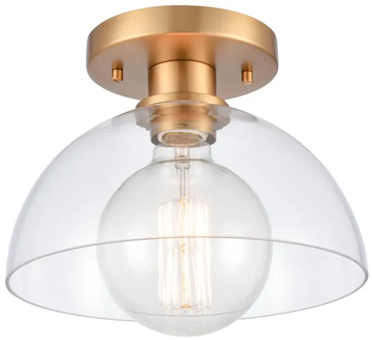 Julian 10'' Wide 1-Light Semi Flush Mount - Brushed Gold