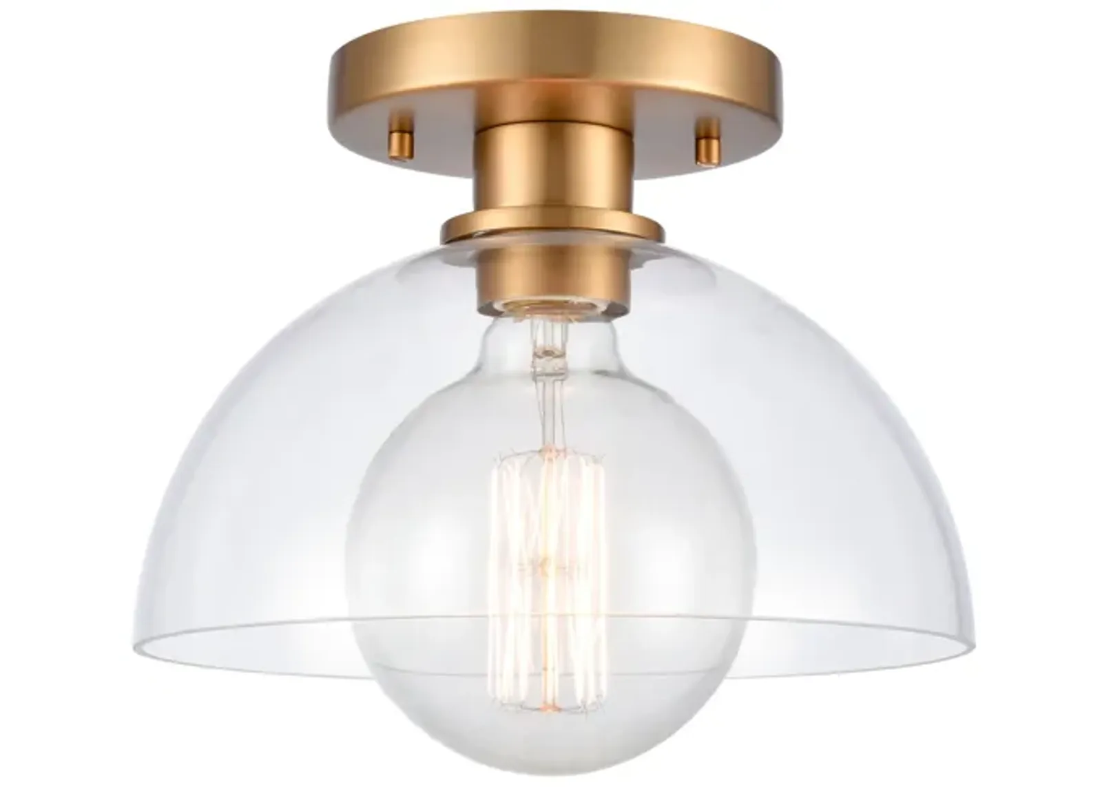 Julian 10'' Wide 1-Light Semi Flush Mount - Brushed Gold