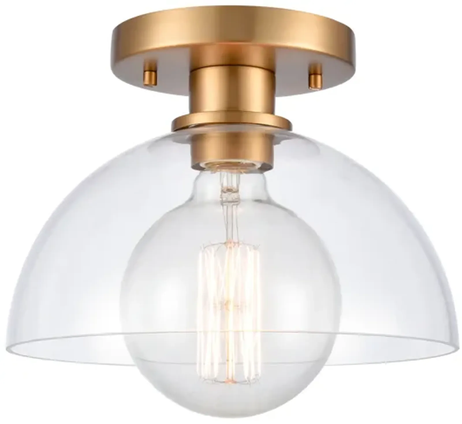 Julian 10'' Wide 1-Light Semi Flush Mount - Brushed Gold