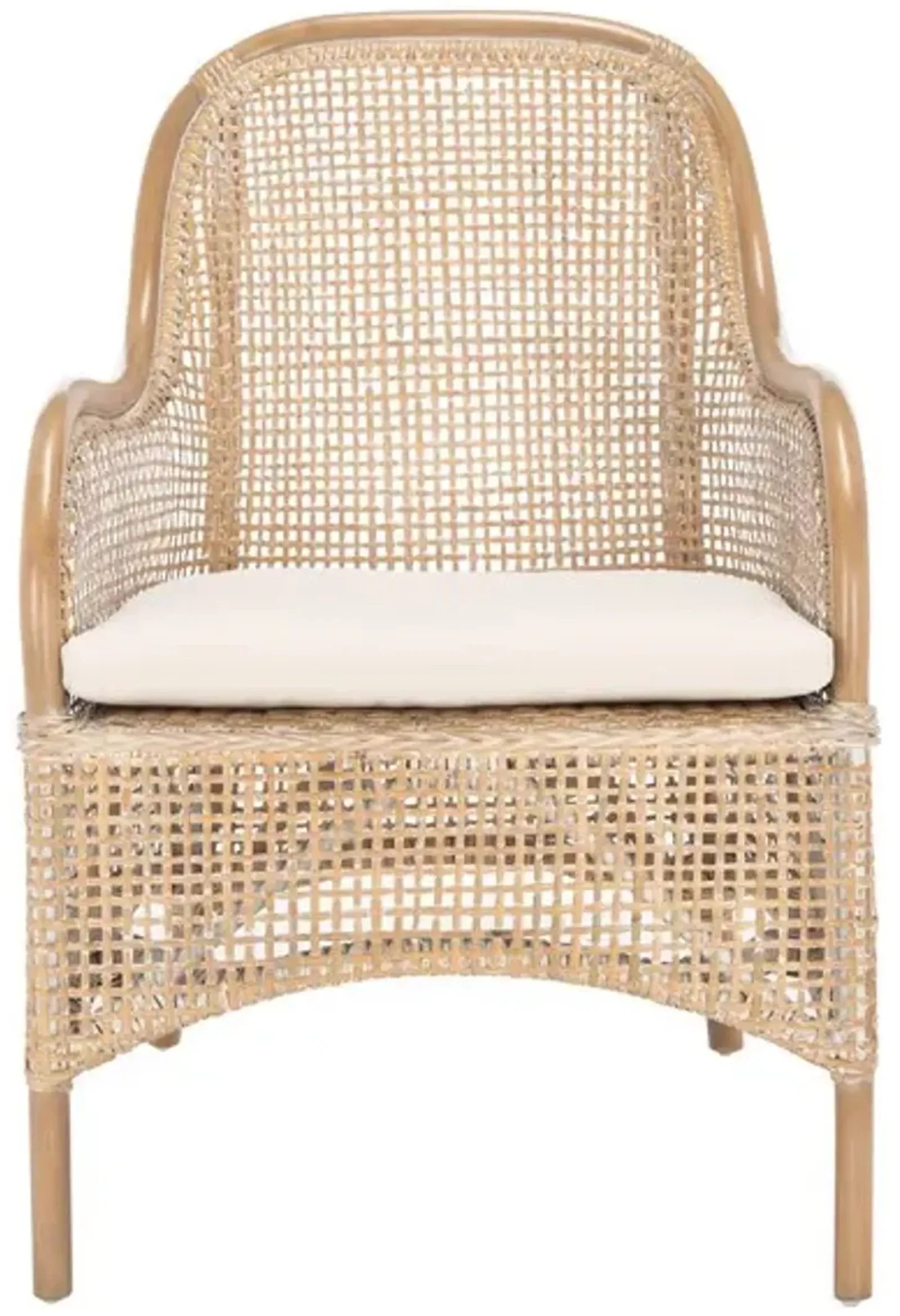 CHARLIE RATTAN ACCENT CHAIR W/ CUSHION