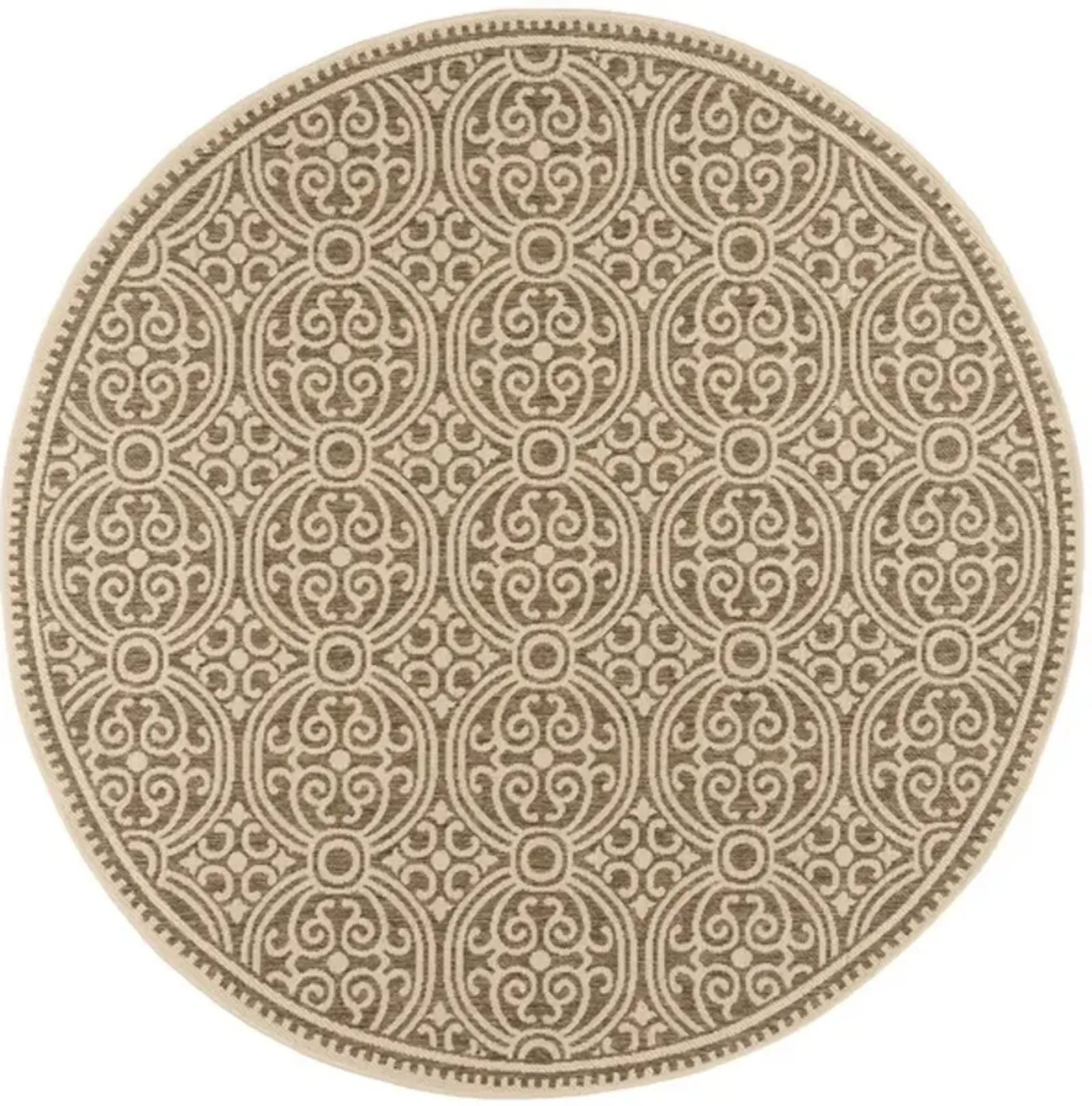 BEACH HOUSE Collection BHS134C-6R Cream / Beige 6'-7" X 6'-7" Round