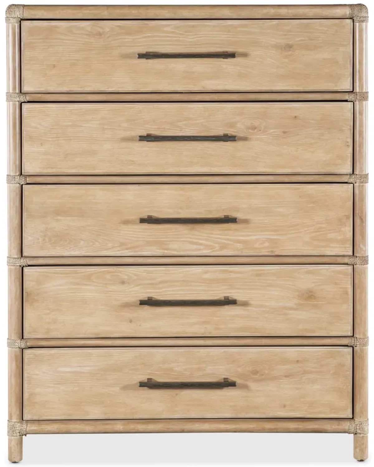 Retreat Pole Rattan Five-Drawer Chest