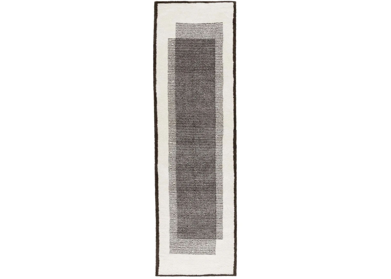 AUDREY 102 DARK GREY  2'-3' x 8' Runner Rug