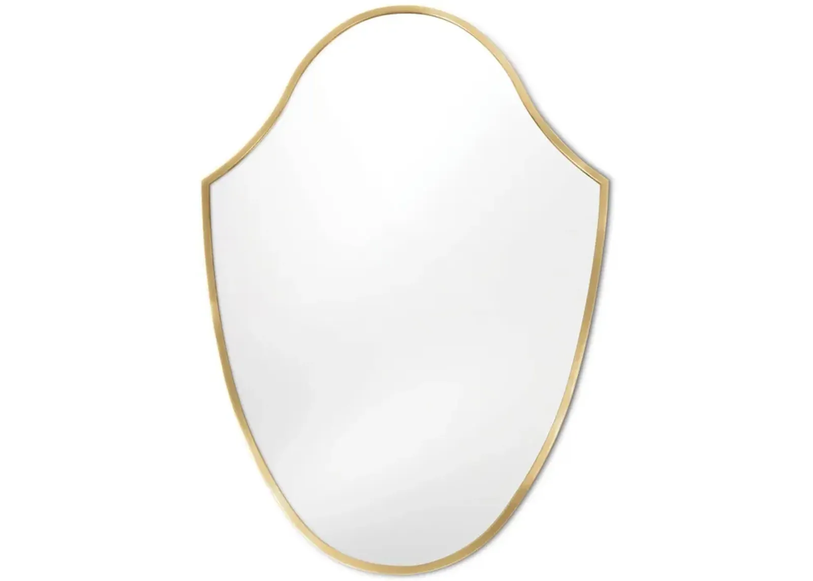 Crest Mirror (Natural Brass)