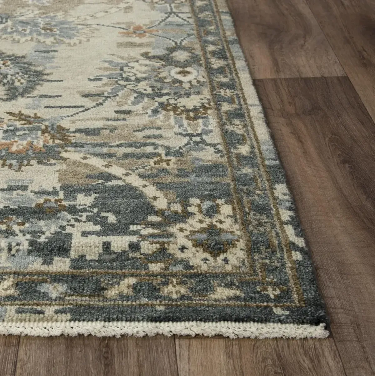 Ashton Beige  Hand Spun Wool/Tencel 6' x 9' Rectangle Rug