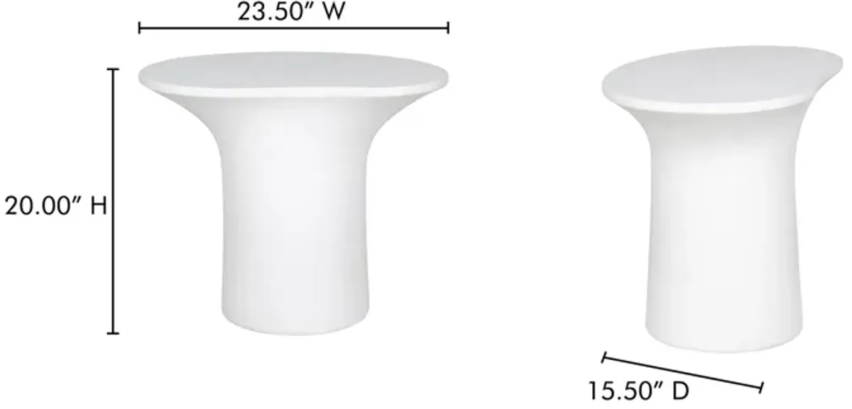 Yumi Outdoor Accent Table White