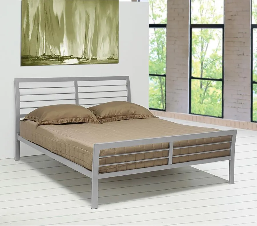 Cooper Full Metal Bed Silver