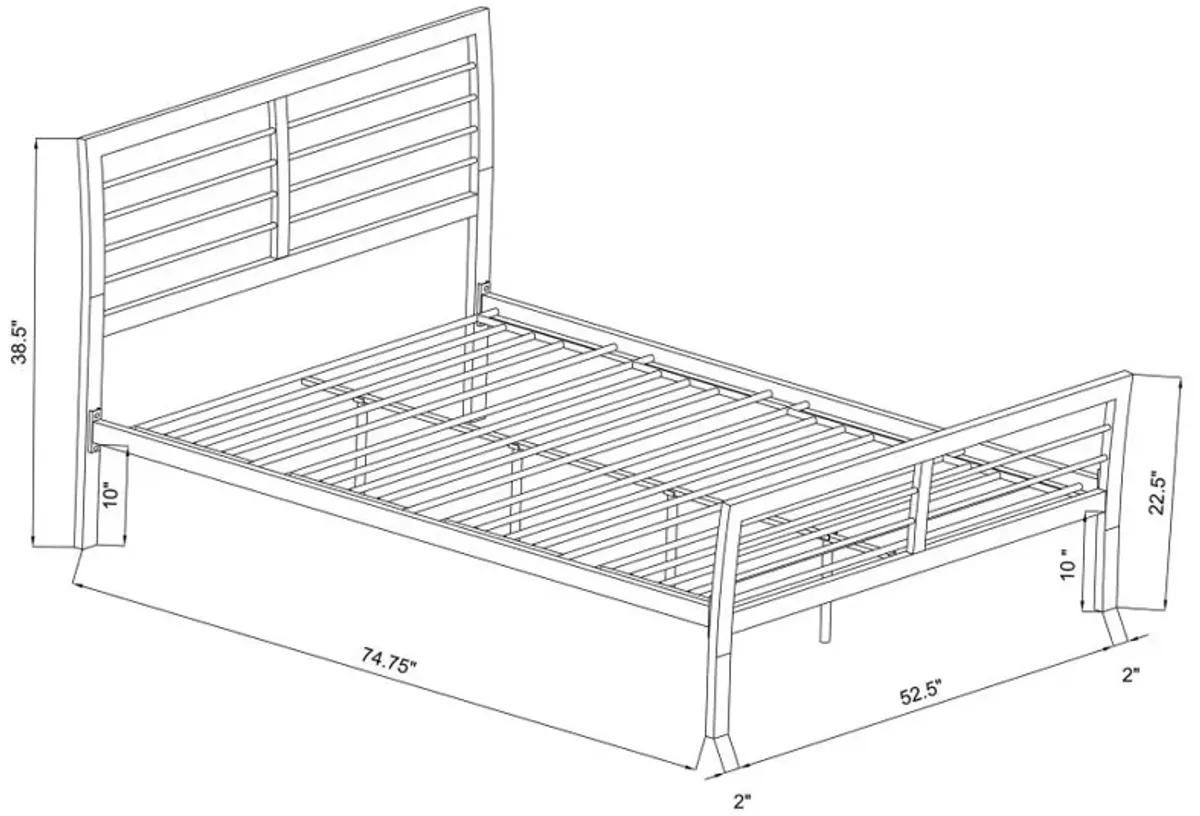 Cooper Full Metal Bed Silver