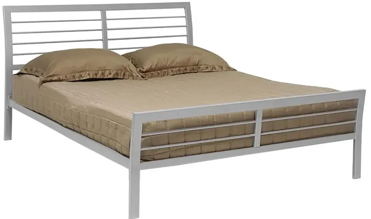 Cooper Full Metal Bed Silver