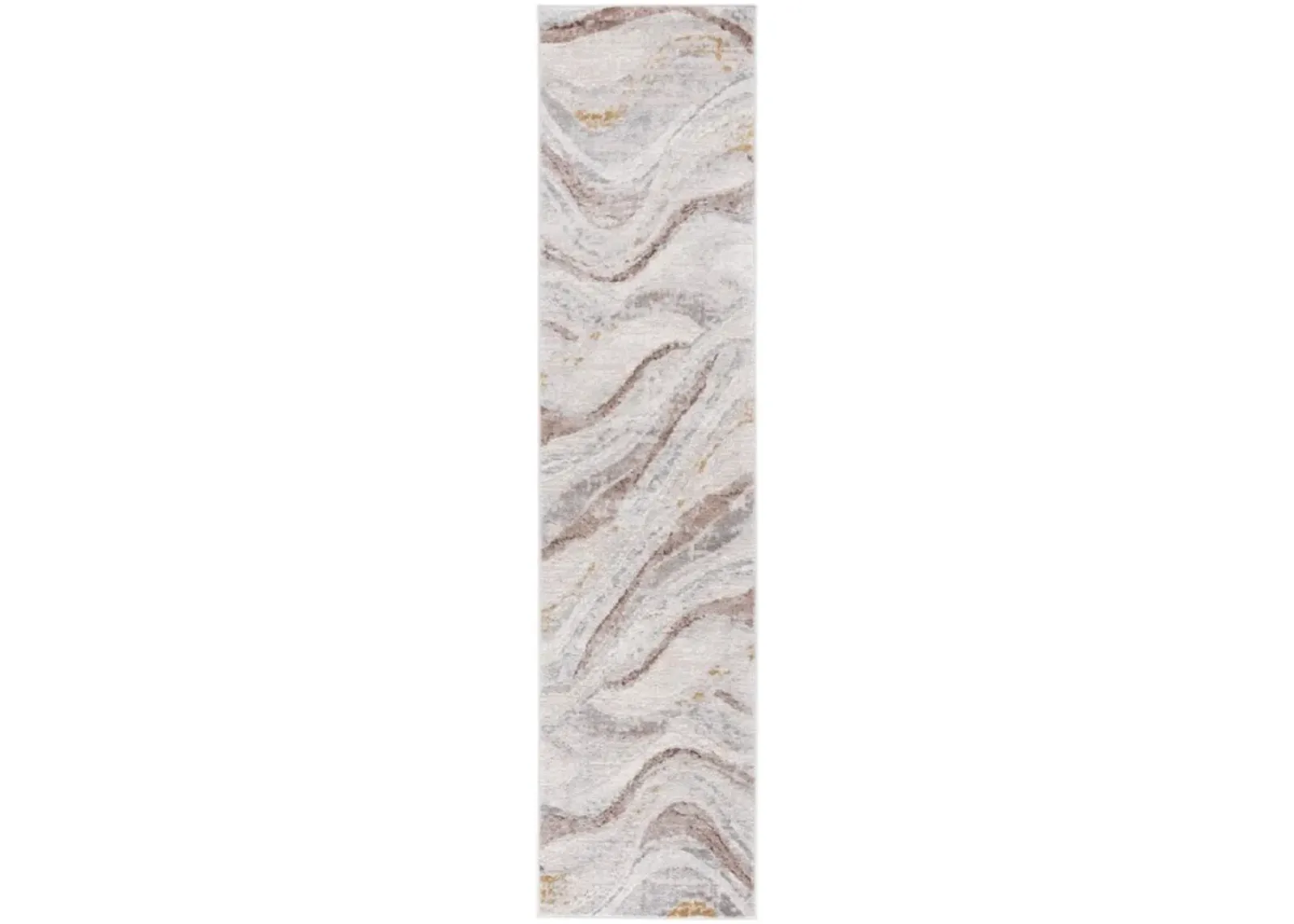 PALMA 334 Brown 2'-2' X 9' Runner Rug