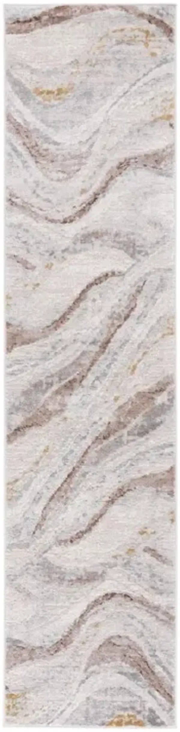 PALMA 334 Brown 2'-2' X 9' Runner Rug