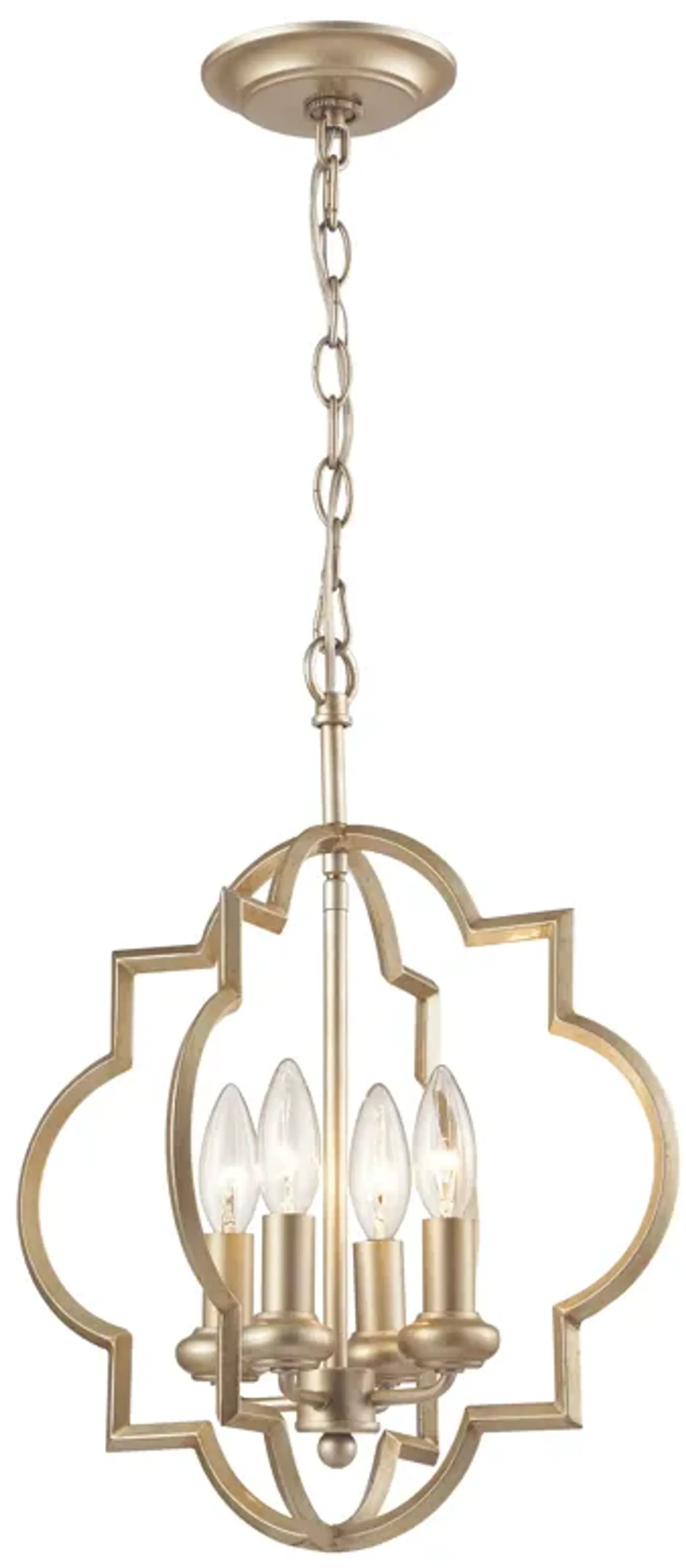 Chandette 14" Wide 4-Light Chandelier - Aged Silver