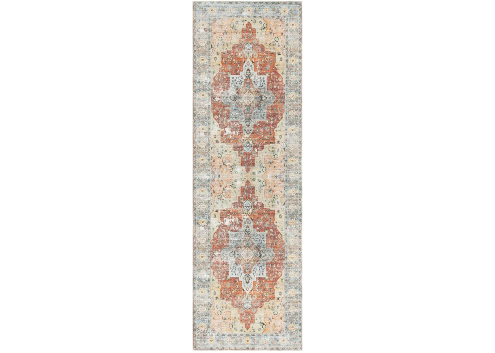 ARIZONA 126 RUST  2'-6' x 8' Runner Rug