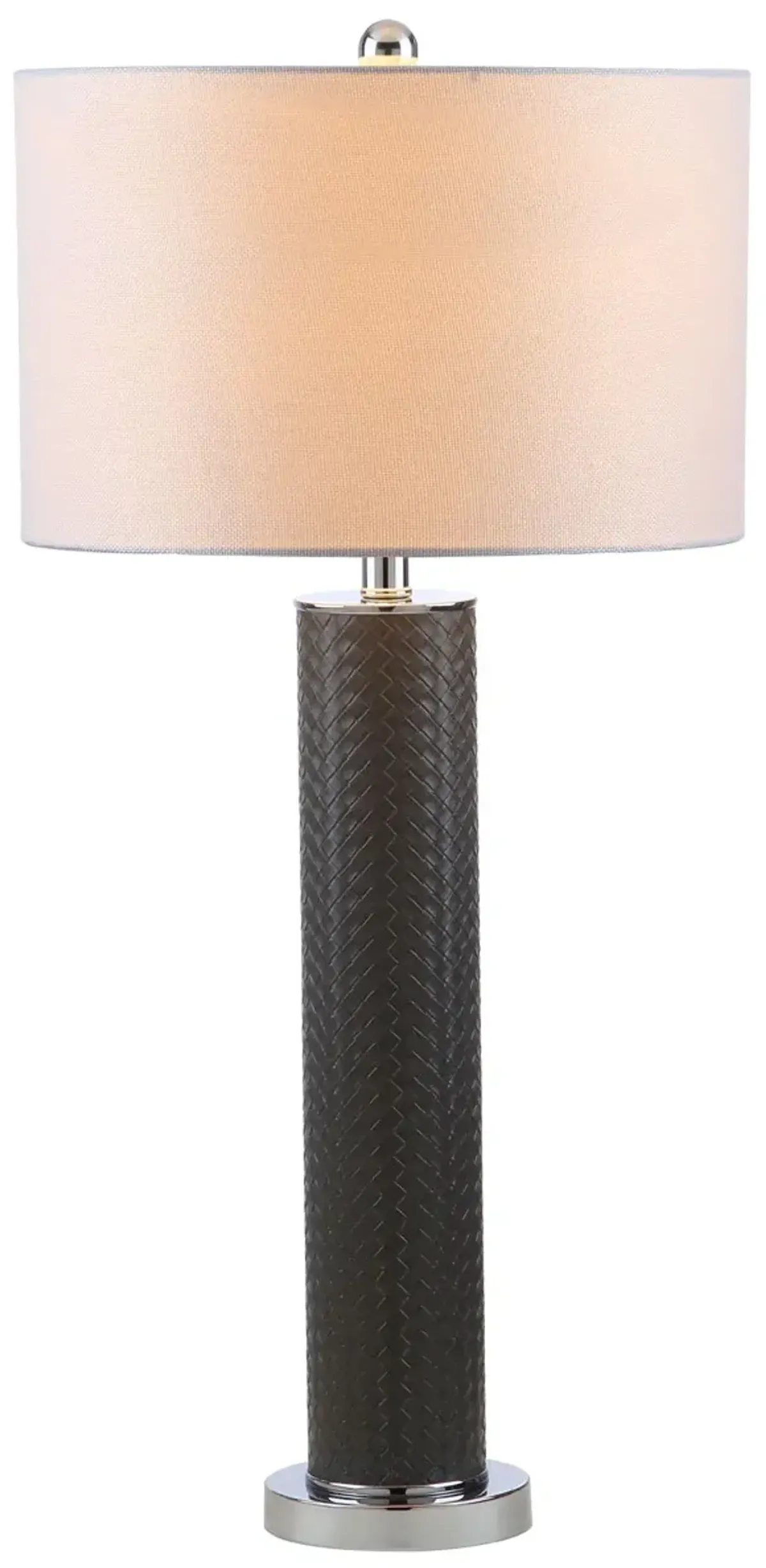 Ollie Faux Woven Leather Table Lamps - Set of 2