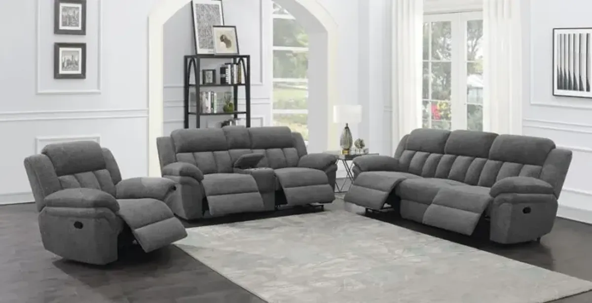 Bahrain Upholstered Glider Recliner Charcoal