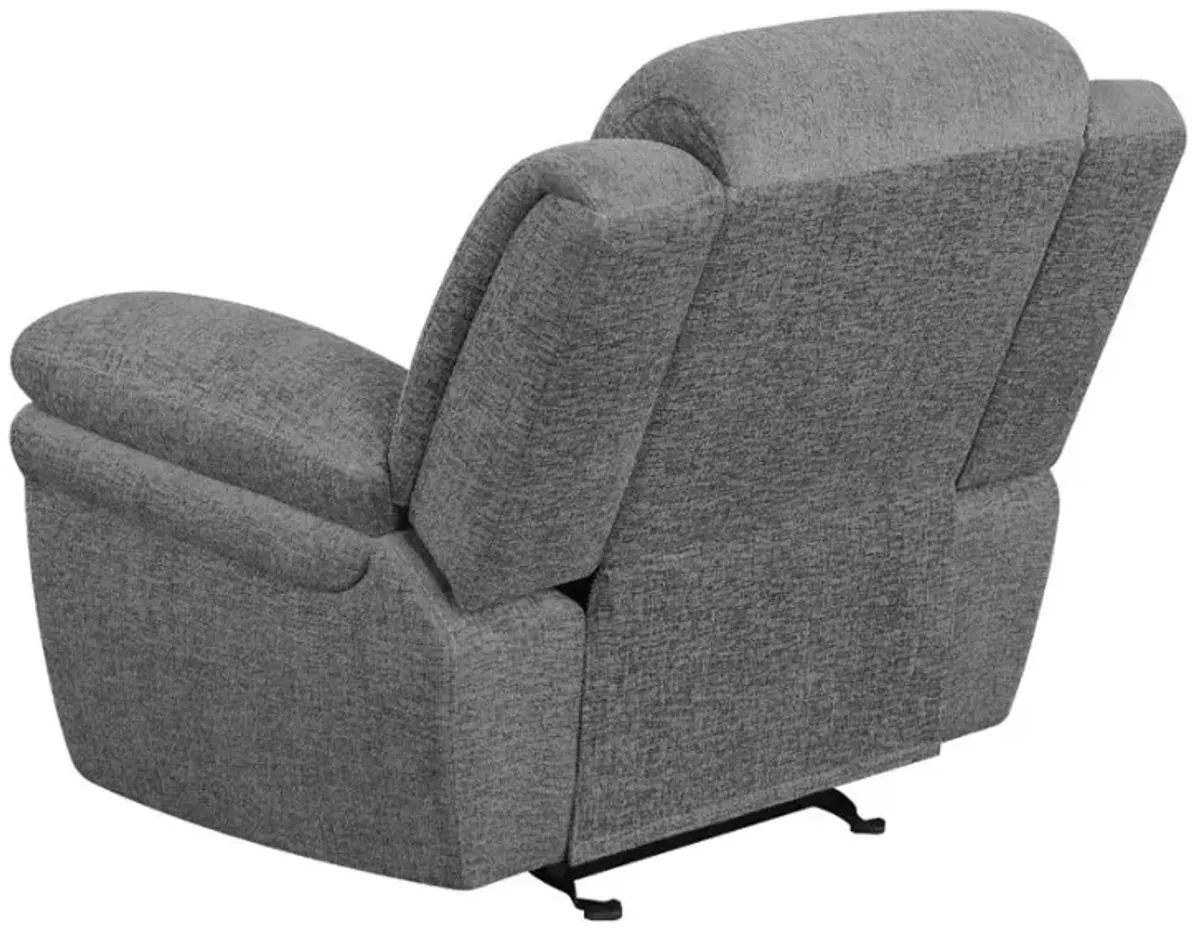 Bahrain Upholstered Glider Recliner Charcoal