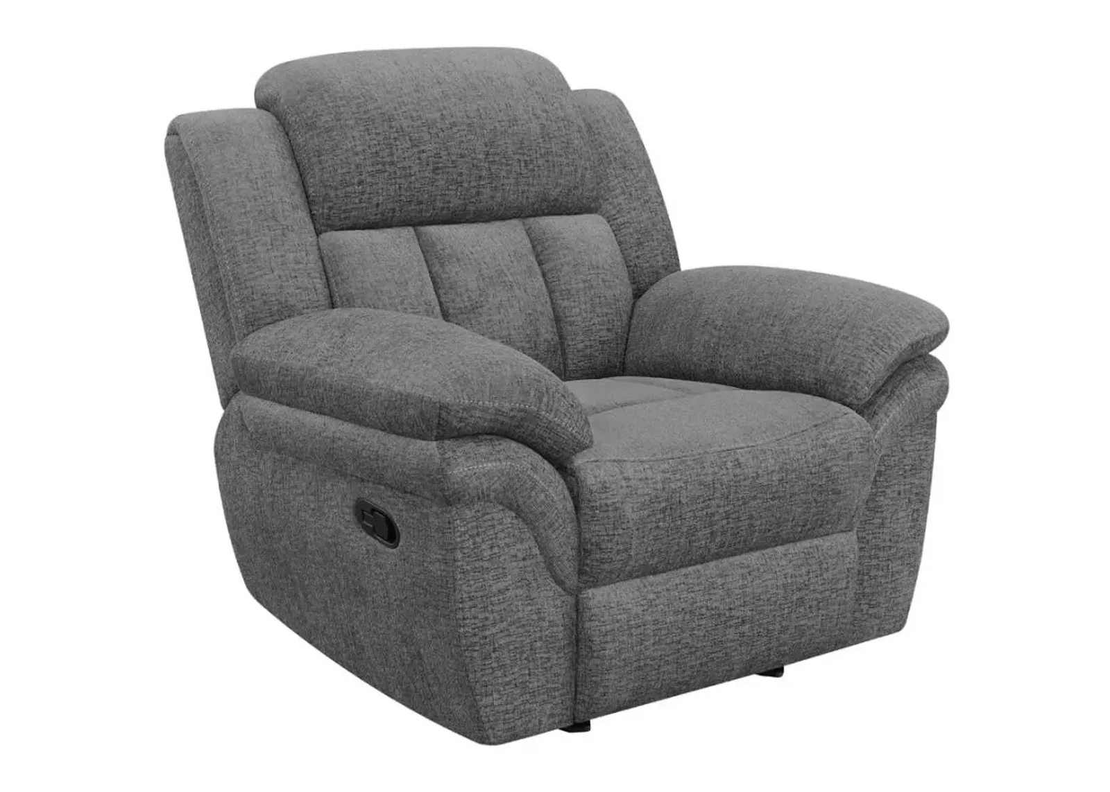 Bahrain Upholstered Glider Recliner Charcoal