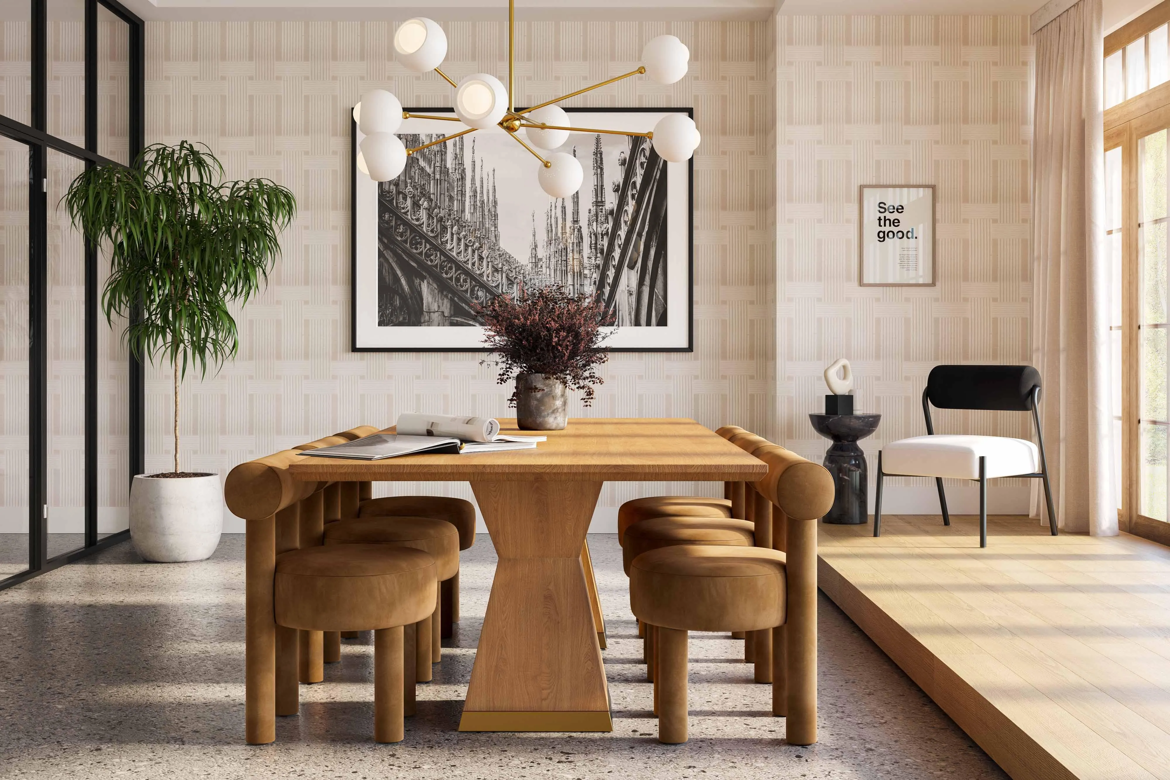 Nolan Natural Wood Dining Table