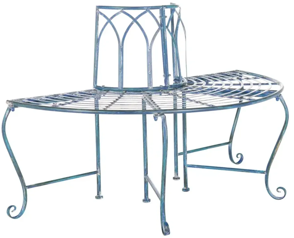 ABIA WROUGHT IRON 50 INCH W OUTDOOR TREE BENCH