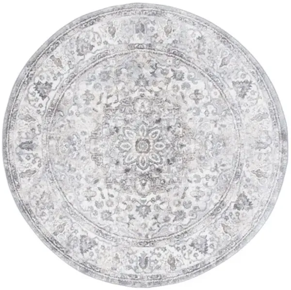 OPAL 460 Grey 6'-7' X 6'-7' Round Round Rug