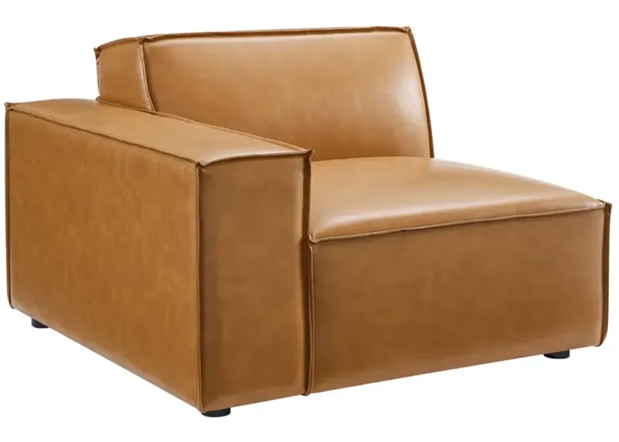 Restore Left-Arm Vegan Leather Sectional Sofa Chair