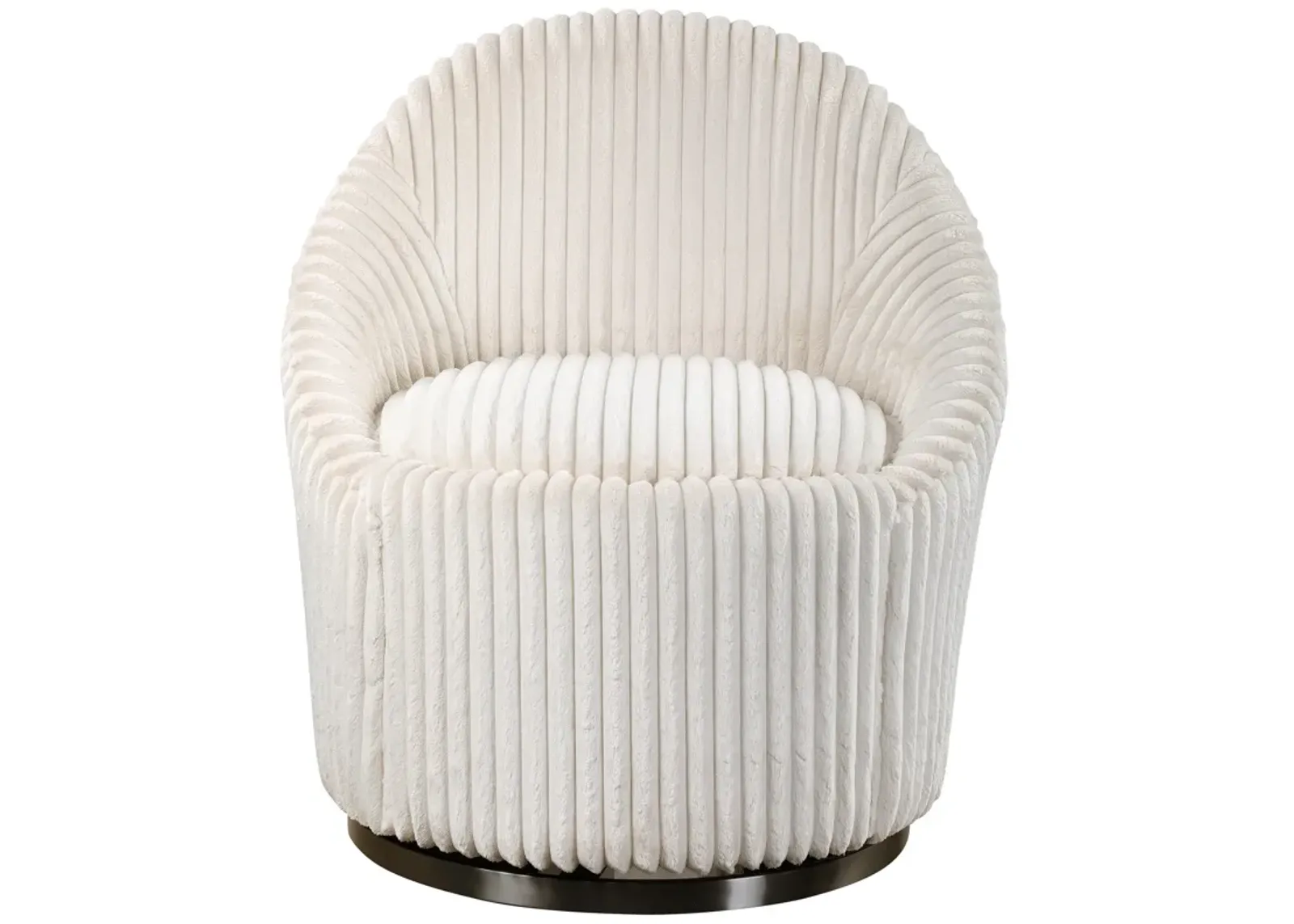 Crue White Swivel Chair