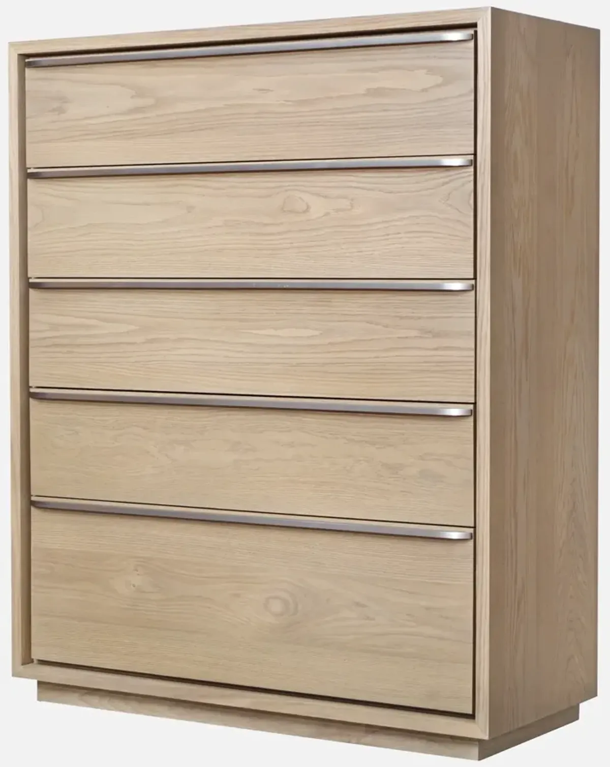 One Coastal Modern Five Drawer Chest in Bisque