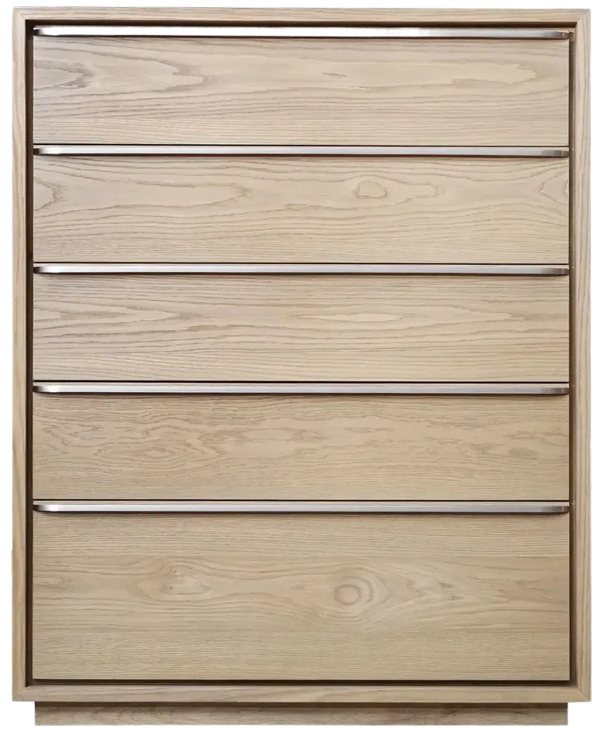 One Coastal Modern Five Drawer Chest in Bisque