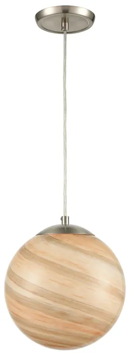 Planetario 10" Wide 1-Light Mini Pendant - Satin Nickel