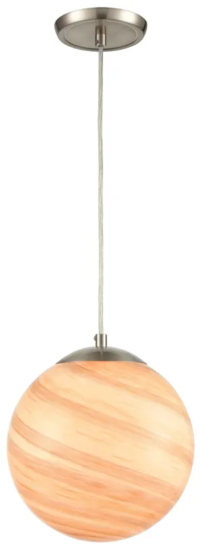 Planetario 10" Wide 1-Light Mini Pendant - Satin Nickel