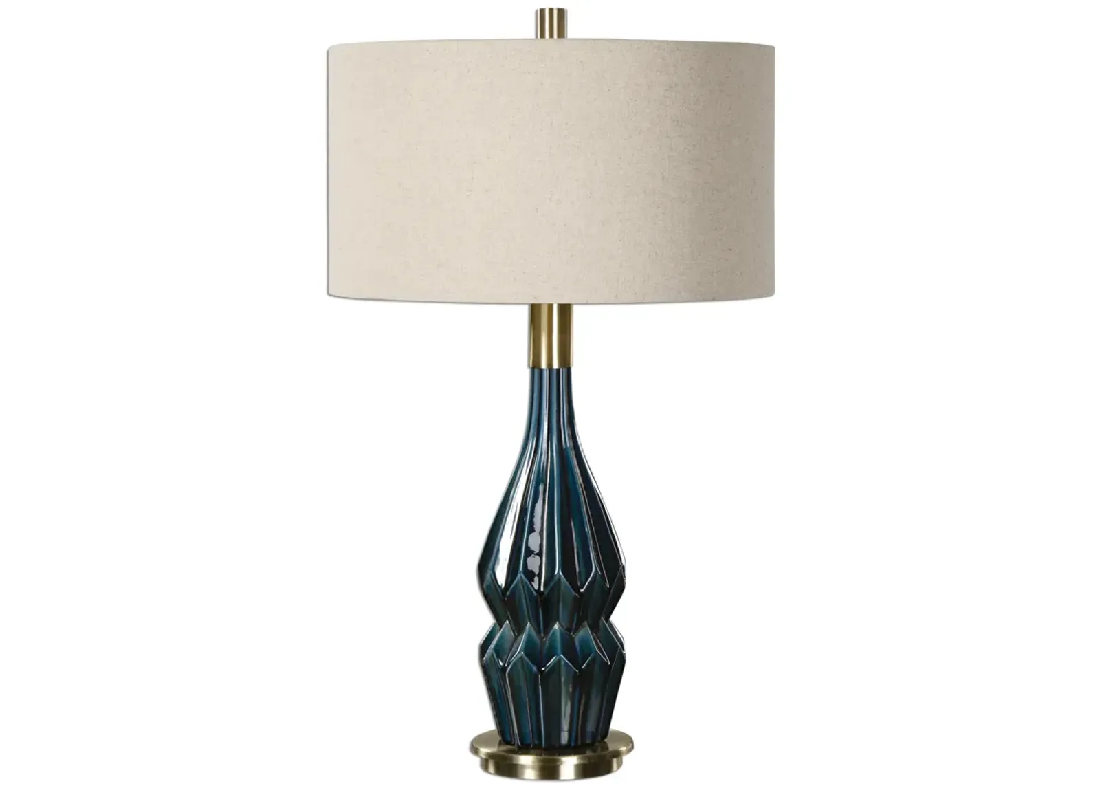 Prussian Blue Ceramic Lamp