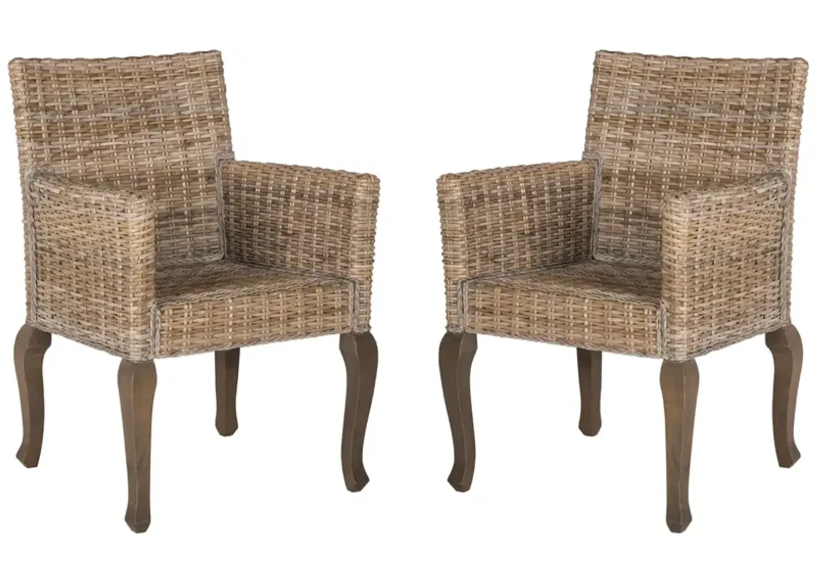 ARMANDO 18''H WICKER DINING CHAIR - Set of 2